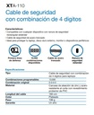 Cable Seguridad Xtech XTA110 con clave