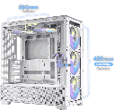 CASE ANTEC/FLUX WOOD WHITE MID TOWER 3X120MM IN FRONT 1X120MM REVERSE FAN 1X140MM REAR