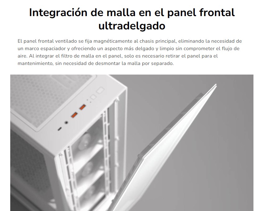 Case Cougar Gamer MX220 RGB vidrio templado Mid-Tower no incluye fuente de poder blanco 382AC80.0002