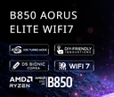 Tarjeta Madre Gigabyte B850 AORUS ELITE WIFI7 ICE AM5 Ryzen 9000 4DDR5 BT DP HDMI USB3.2 PCIe 5.0 ATX