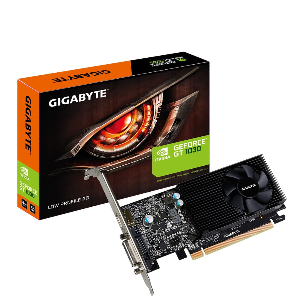Tarjeta De Video GIGABYTE GT-1030 2GB Low Profile D4 GDDR4 PCI-EX. 3.0  GV-N1030D4-2GL