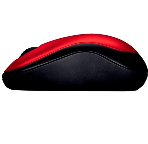 MOUSE LOGITECH M185 ROJO-NEGRO WIRELESS USB PLUG AND PLAY 910-003635