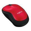 MOUSE LOGITECH M185 ROJO-NEGRO WIRELESS USB PLUG AND PLAY 910-003635