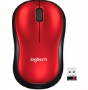 MOUSE LOGITECH M185 ROJO-NEGRO WIRELESS USB PLUG AND PLAY 910-003635
