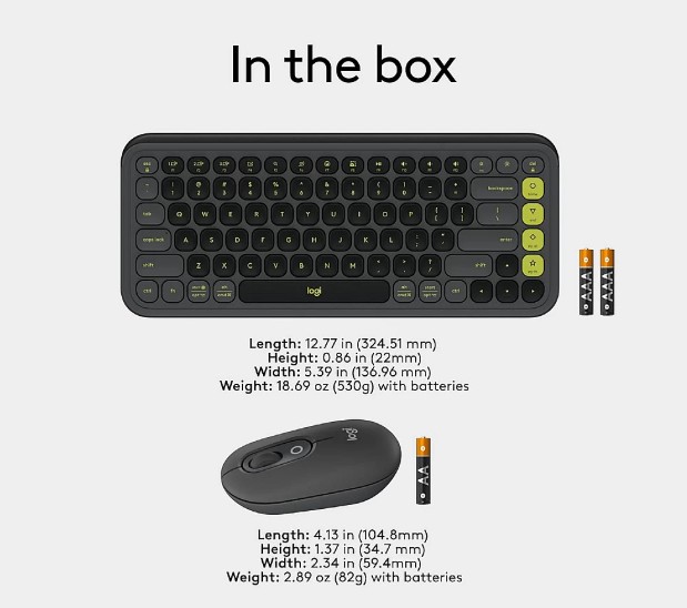 TECLADO + MOUSE LOGITECH POP ICON INALAMBRICO GRAPHITE 920-013052