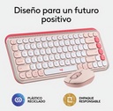 TECLADO + MOUSE LOGITECH POP ICON INALAMBRICO ROSE 920-013053