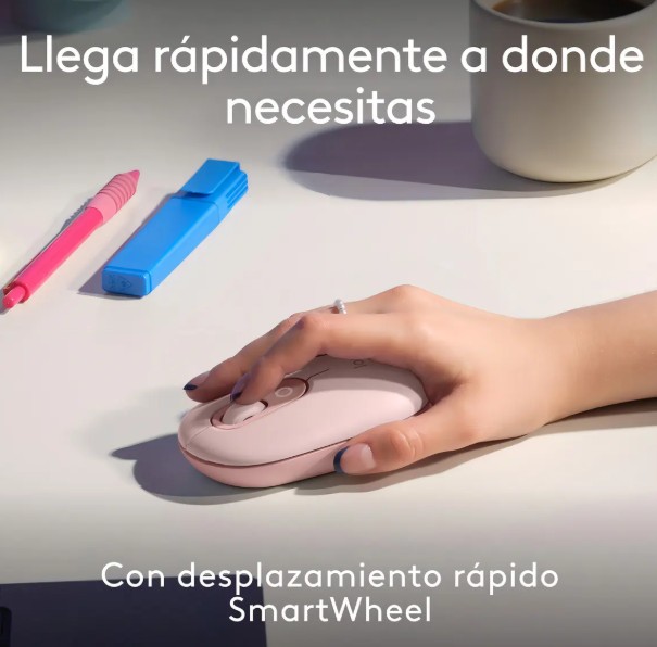 TECLADO + MOUSE LOGITECH POP ICON INALAMBRICO ROSE 920-013053