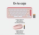 TECLADO + MOUSE LOGITECH POP ICON INALAMBRICO ROSE 920-013053