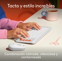 TECLADO + MOUSE LOGITECH POP ICON INALAMBRICO WHITE 920-013055