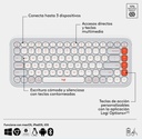 TECLADO + MOUSE LOGITECH POP ICON INALAMBRICO WHITE 920-013055