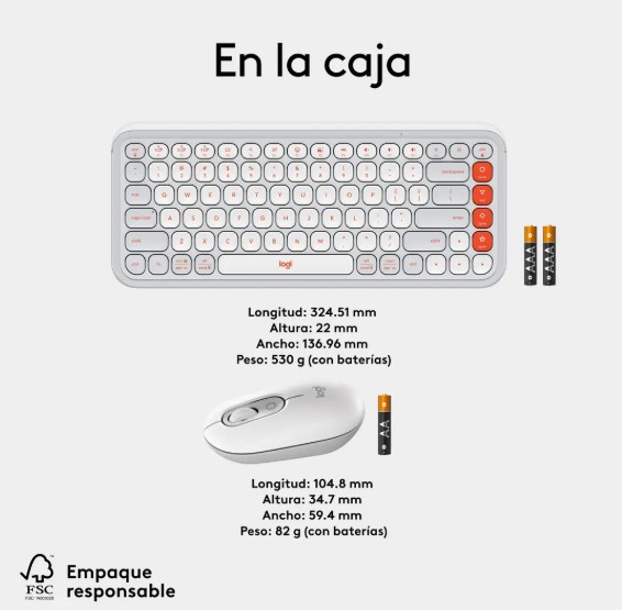 TECLADO + MOUSE LOGITECH POP ICON INALAMBRICO WHITE 920-013055