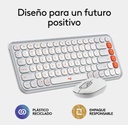 TECLADO + MOUSE LOGITECH POP ICON INALAMBRICO WHITE 920-013055