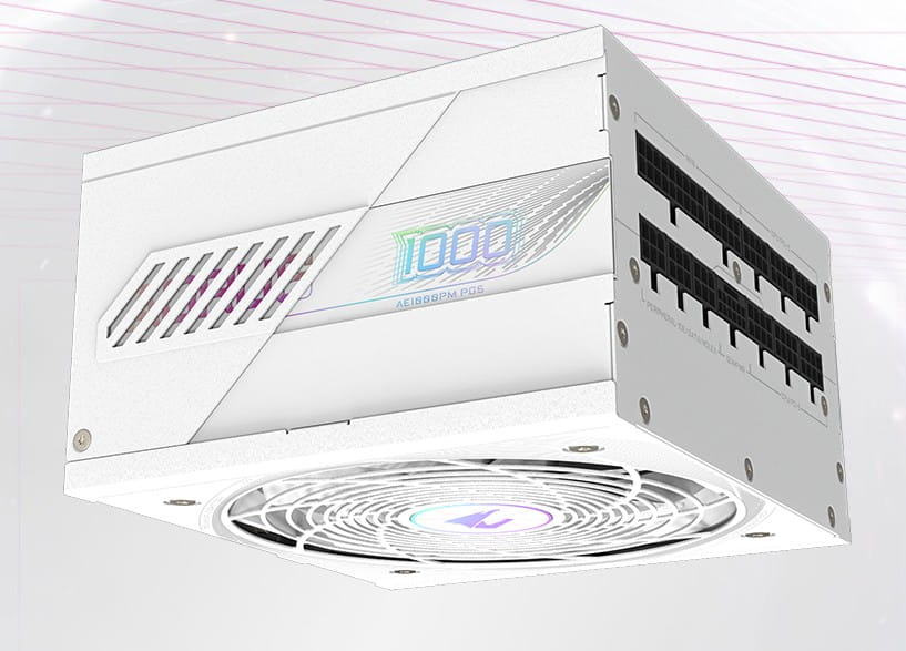 Fuente de Poder Gigabyte Aorus Elite 1000W Platinum White Full Modular GP-AE1000PM PG5 ICE
