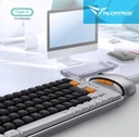 Combo Teclado + Mouse Alcatroz Tetriz Air 300C Winter White Multidispositivo Recargable Inalambrico Bt