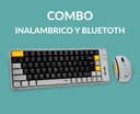 Combo Teclado + Mouse Alcatroz Tetriz Air 300C Winter White Multidispositivo Recargable Inalambrico Bt