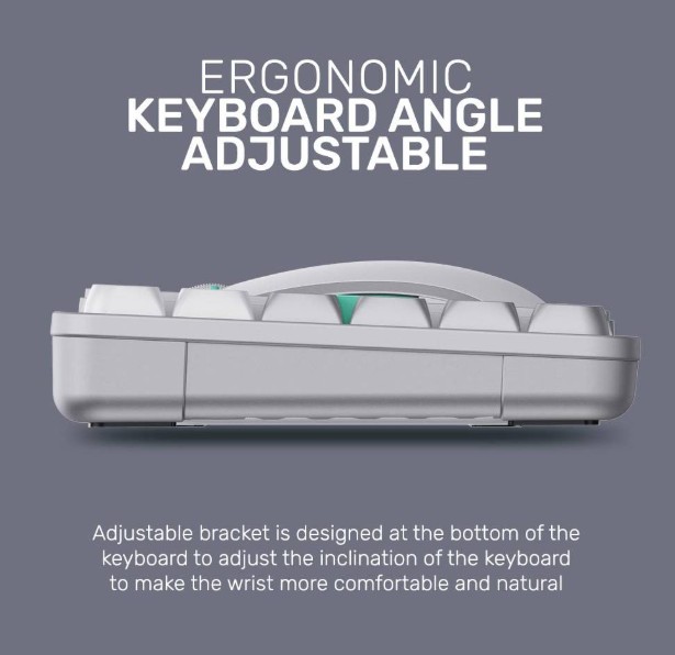 Combo Teclado + Mouse Alcatroz Tetriz Air 300C Winter White Multidispositivo Recargable Inalambrico Bt
