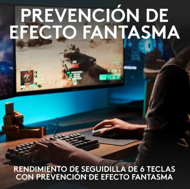 Teclado Logitech Gaming G413 TKL SE Mecanico Version Black Led White Switches Tactile 920-010442