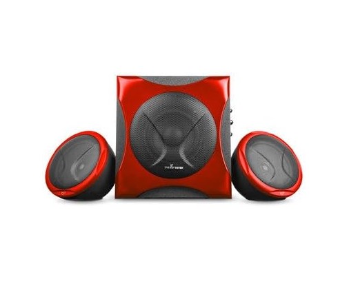 Parlantes Energy Sistem 400 Black & Red Sistema de Sonido con Subwoofer 2.1 40W RMS MP3 USB SD PN:391745