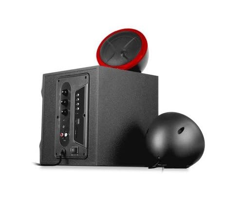 Parlantes Energy Sistem 400 Black & Red Sistema de Sonido con Subwoofer 2.1 40W RMS MP3 USB SD PN:391745