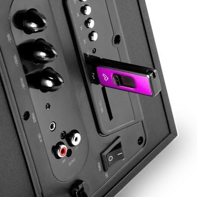 Parlantes Energy Sistem 400 Black & Red Sistema de Sonido con Subwoofer 2.1 40W RMS MP3 USB SD PN:391745