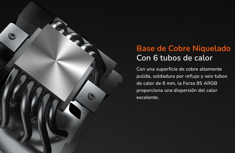 CPU COOLER Cougar Forza 85 ARGB Enfriamiento por aire 1 fan LGA1700 AM4/AM5 CGR-FZA85-ARGB