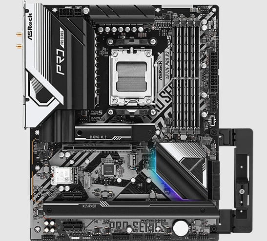 Tarjeta Madre Asrock X670E PRO RS AMD AM5 DDR5 4 slots HDMI 2.5 LAN WiFi + BT ATX