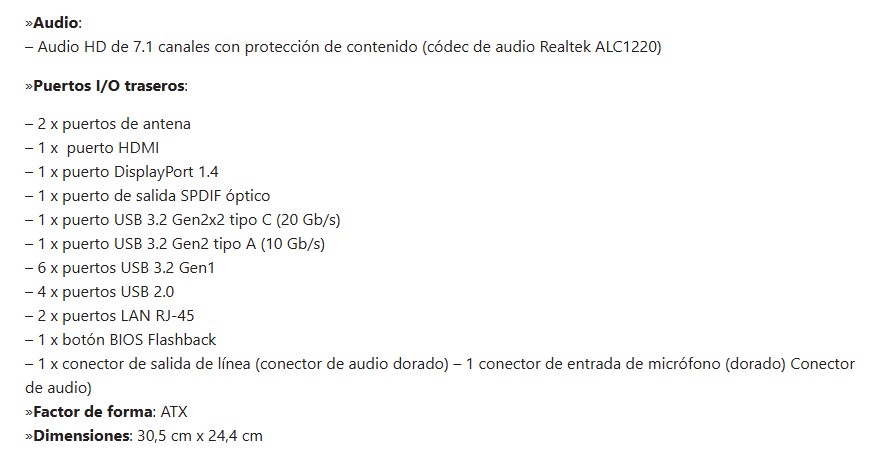 Tarjeta Madre Asrock X670E PRO RS AMD AM5 DDR5 4 slots HDMI 2.5 LAN WiFi + BT ATX