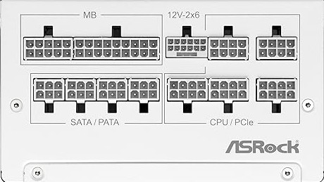 Fuente de poder Asrock Steel Legend SL-850GW 850 watts certificacion 80 plus gold modular ATX blanca