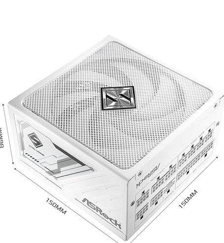Fuente de poder Asrock Steel Legend SL-850GW 850 watts certificacion 80 plus gold modular ATX blanca
