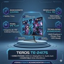 Monitor TEROS de 24" TE-2417S Plano Gaming 144HZ-1MS IPS FHD 1920X1080