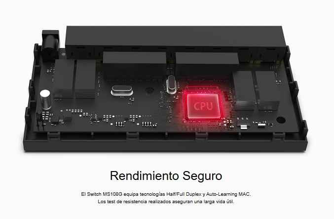 Switch Mercusys MS108G de 8 Puertos RJ45 10/100/1000 Gigabite