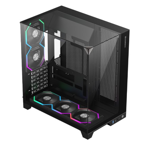 Case Gaming Gamemax Infinity Pro Black ATX con Vidrio Templado y USB tipo C