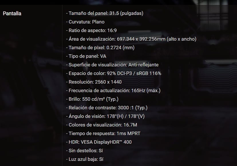 MONITOR ASROCK PG32QF2B PHANTOM GAMING 31.5Inch LED 2560x1440-165Hz 2HDMI DP Black