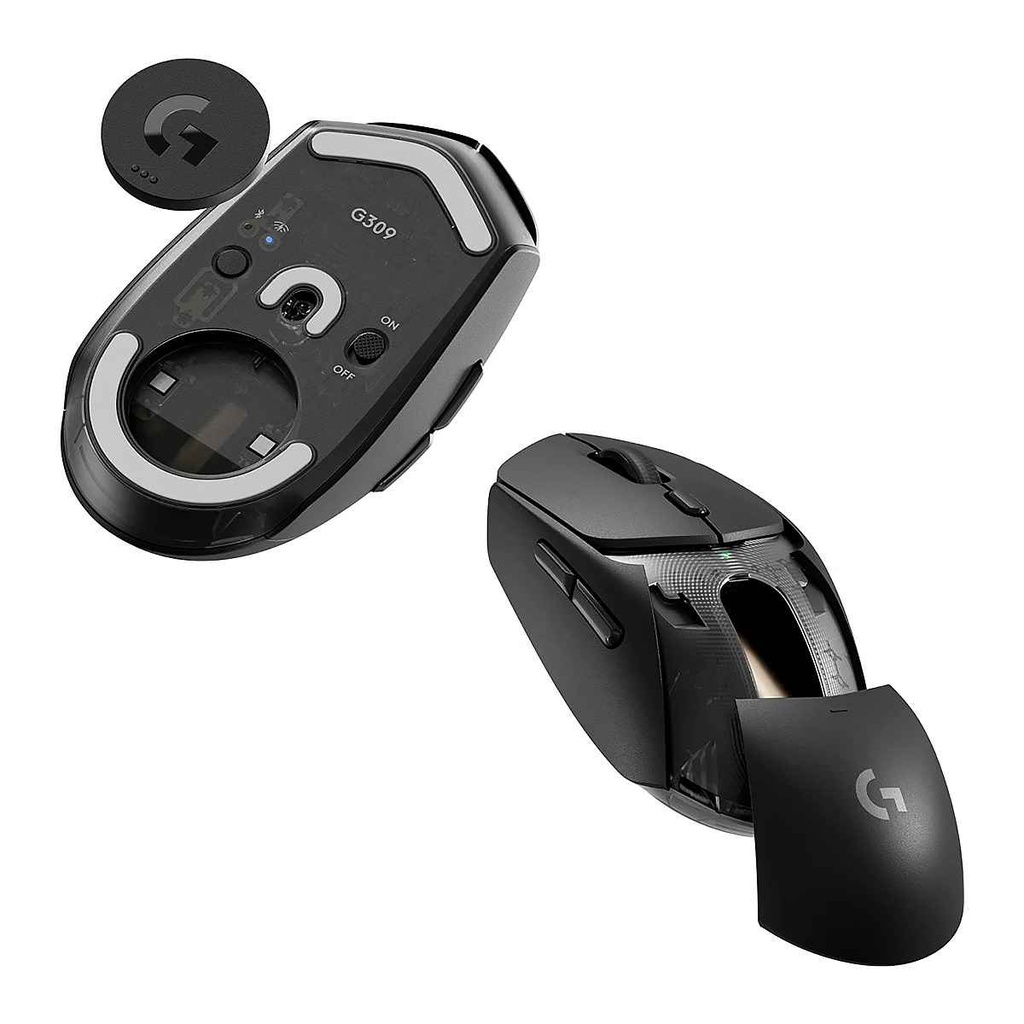 Mouse Logitech Gaming Lightspeed G309 Negro Bt y Wireless Sensor Hero 25K 25600DPI  910-007197