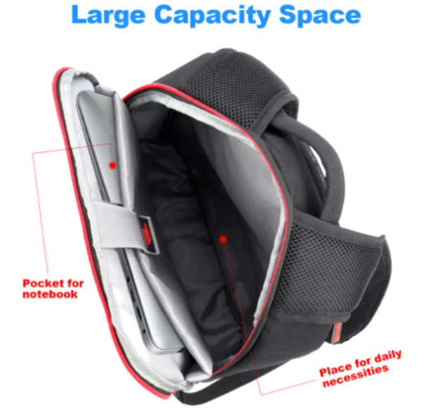 Mochila Redragon Gaming GB-76 Aeneas Black para laptops de 18"