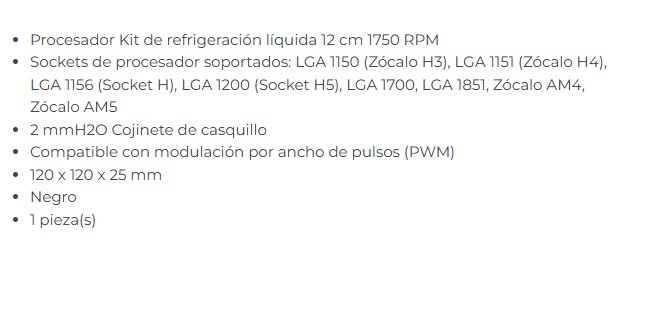 CPU COOLER CoolerMaster MasterLiquid 360 Core II ARGB Negro MLW-D36M-A18PA-R1