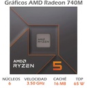 Procesador Amd Am5 Ryzen 5 8500g 3.4ghz 6c 12hilos 6mb-cache 65w Vid-740-radeon