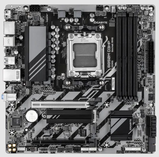 Mainboard Gigabyte B850M D3HP AM5 ddr5 4 slots HDMI DP 10/100/1000 mATX