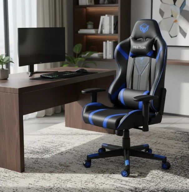 Silla Gamer Meetion MT-CHR15 Black + Blue Gaming