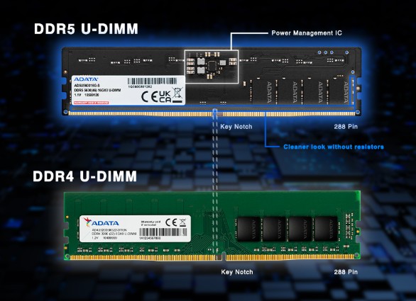 Memoria Ram Adata 16gb DDR5 5600mhz AD5U560016G-S