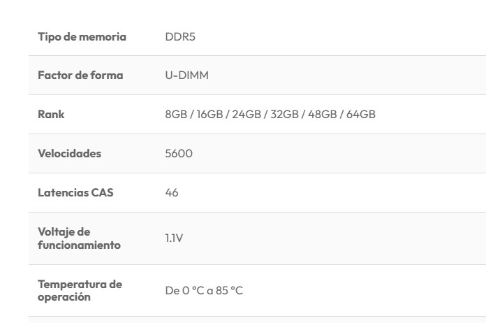 Memoria Ram Adata 16gb DDR5 5600mhz AD5U560016G-S