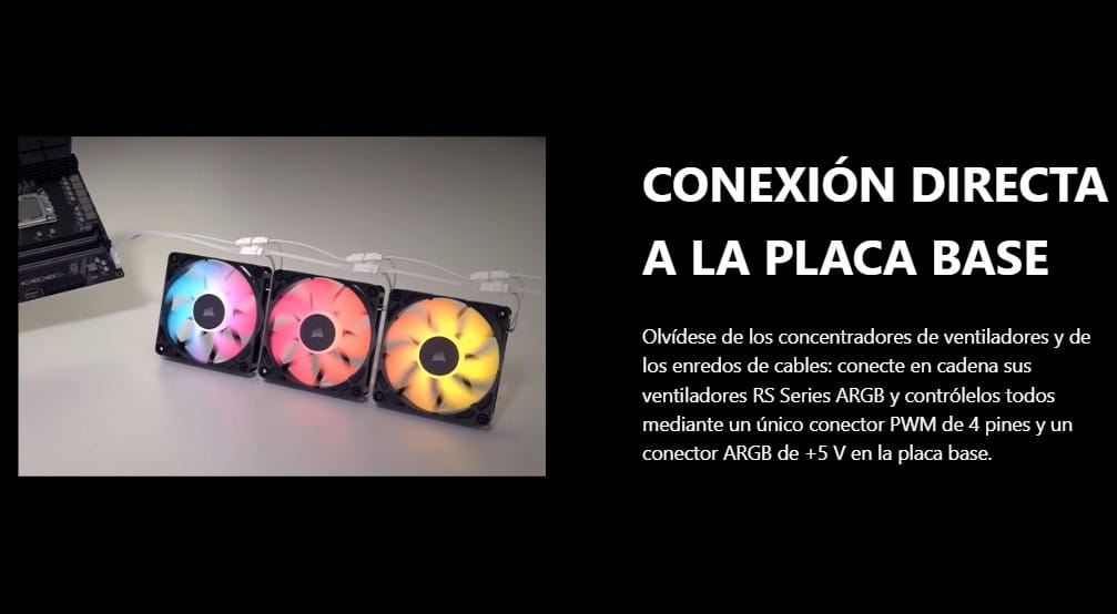 Cooler CORSAIR RS120 ARGB PWM 120mm Pack de 3 CO-9050181-WW
