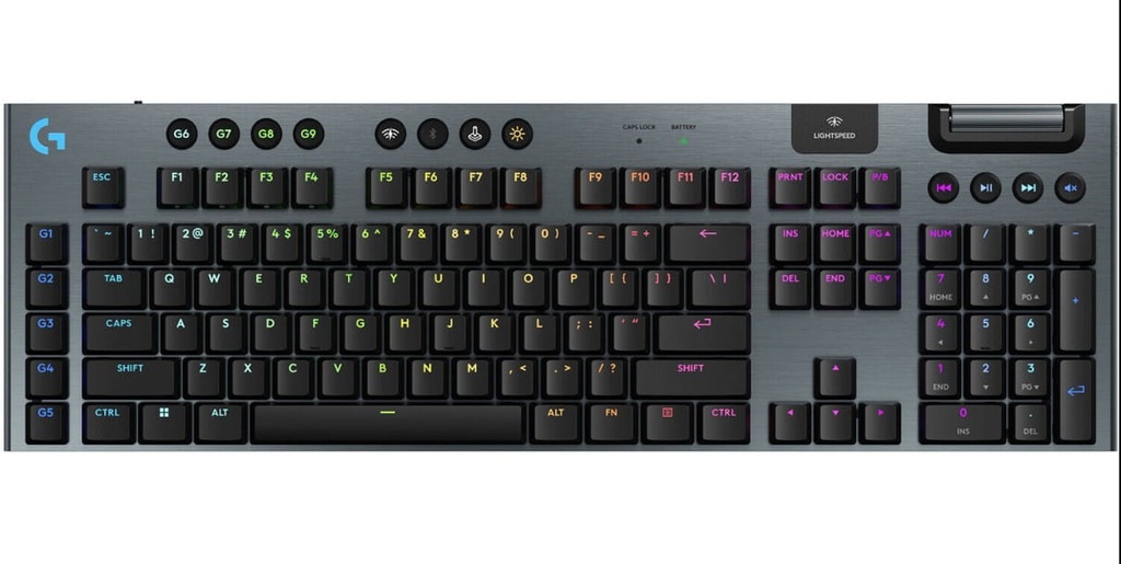 Teclado Logitech Gaming G915 X LIGHTSPEED Wireless RGB LP Mechanical Grafite 920-012670