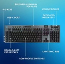 Teclado Logitech Gaming G915 X LIGHTSPEED Wireless RGB LP Mechanical Grafite 920-012670