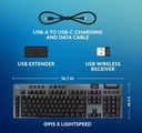 Teclado Logitech Gaming G915 X LIGHTSPEED Wireless RGB LP Mechanical Grafite 920-012670