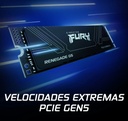 SSD Kingston Fury Renegade G5 M.2 de 1024GB NVME PCIe 5.0 14200/11000 MB/s en lectura/escritura SFYR2S/1T0