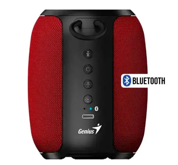 Parlante Genius Sp-915BT Portable Bluetooth 5.3 RGB Lighting 5Watts RMS Red/Black USB-C 31730052403