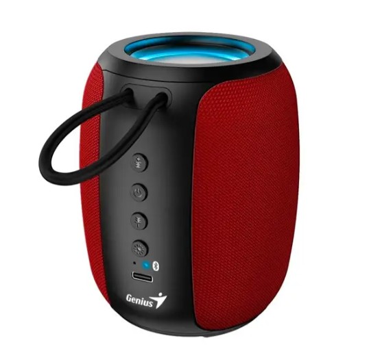 Parlante Genius Sp-915BT Portable Bluetooth 5.3 RGB Lighting 5Watts RMS Red/Black USB-C 31730052403