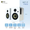 Parlantes Thonet y Vander Vertrag Bluetooth 2.0 46w Weiss Skin HK096-03274 Blanco