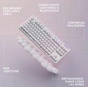 Teclado Logitech Gaming G715 Mecanico Lightspeed RGB Inalambrico White 920-010453